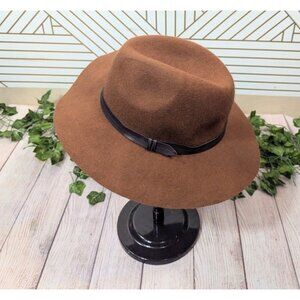 Ecote Women’s Hat Wool Fedora Brown Wide Brim Rust Boho Urban Outfitters